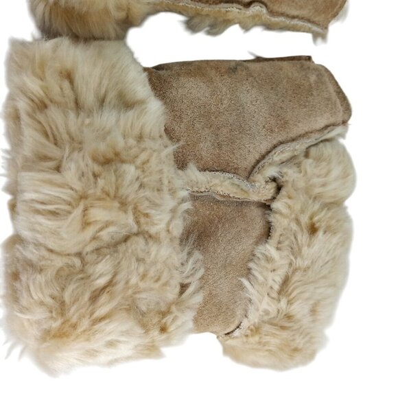 Vintage Wilsons Leather Suede Half Gloves Newsboy Cap Hat Size S/M Faux Fur Y2K main image 7